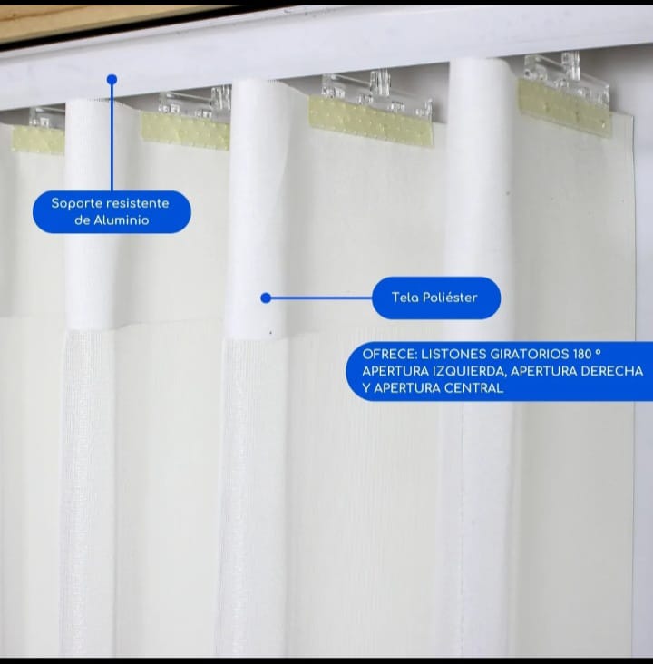 Cortina Roller Vertical Blanca 120 x230