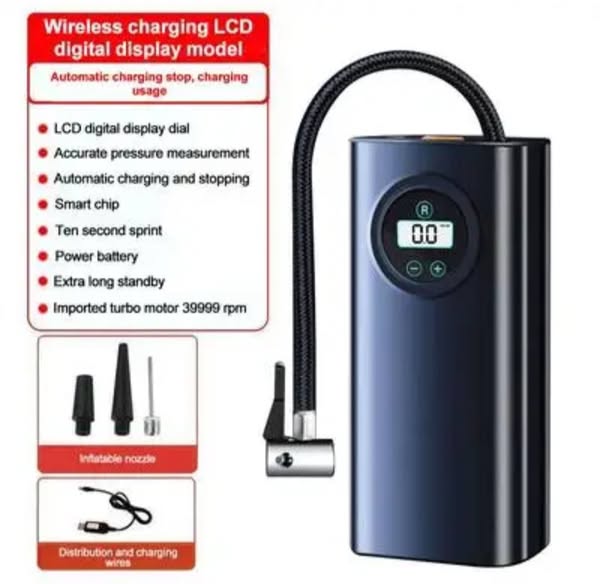 Mini Compresor Recargable, Ideal para Autos, Bicis y Emergencias  🚚 ¡ENVIO GRATIS !