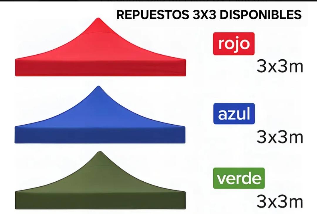 Repuesto de Toldo 3x3 – Colores Disponibles