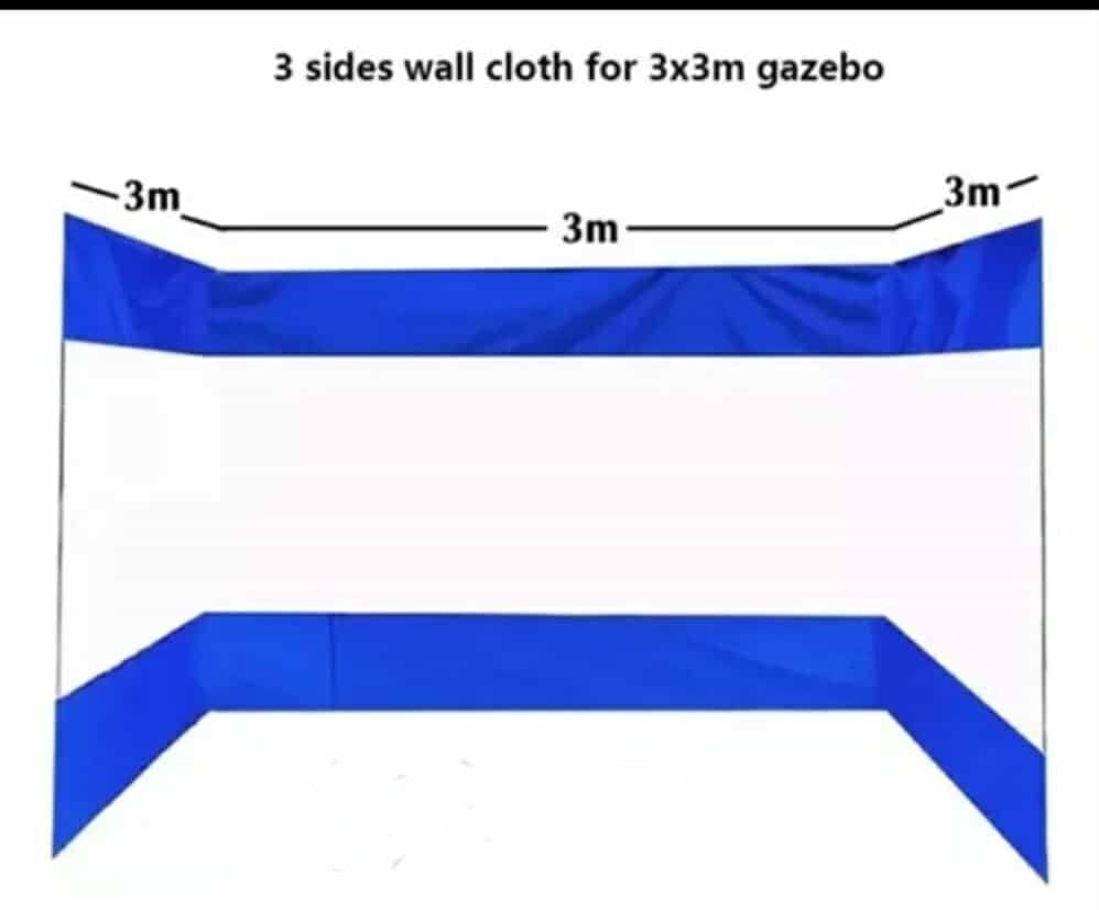 Lateral Transparente para Toldo 3x3 – Visibilidad y Protección  !!ENVIOS GRATIS ¡¡