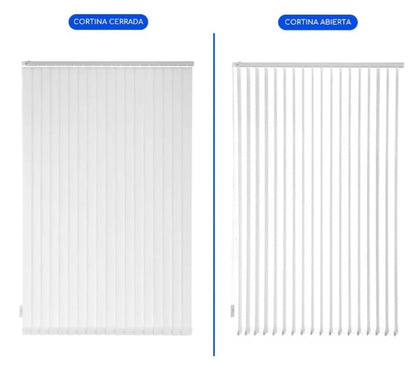 Pack de 2 Cortina Roller Vertical Blanca  Medida total : 120x230